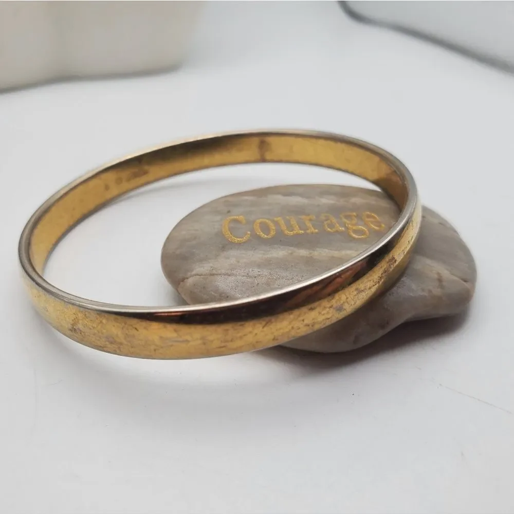 Vintage monet gold plated bracelet well made jewelry‎ bangle
